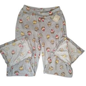 Women's Simple Pleasures Cupcake Pajama Pants Gray Medium